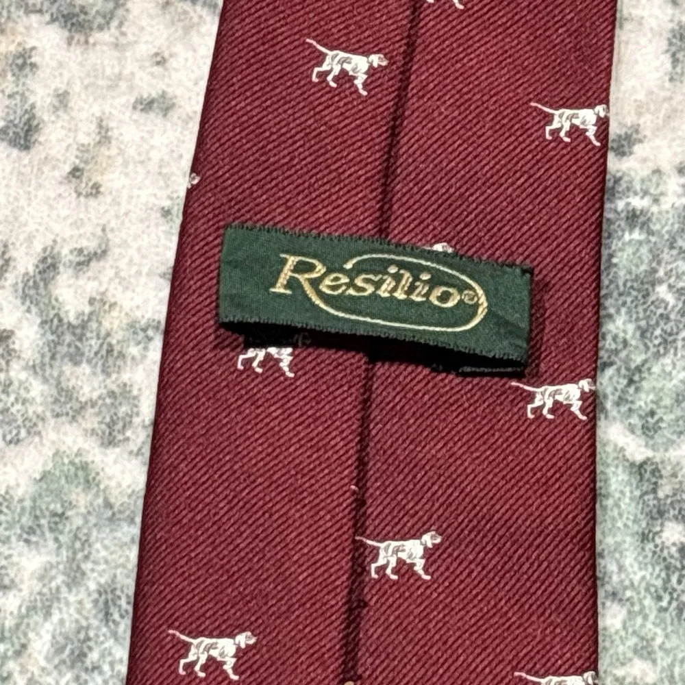 Vintage Resilio Pointer Dog Necktie
